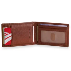 Levenger Privacy BiFold Money Clip Wallet Brandy Online
