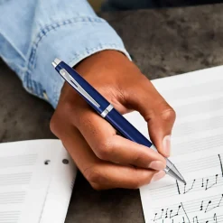 Levenger Sheaffer 100 Glossy Blue with Chrome Pen Outlet
