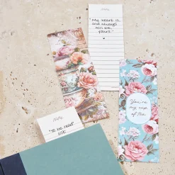 Levenger Tea and Roses Bookmark Cards (set of 50) Hot