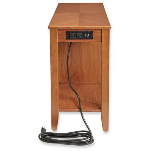 Levenger Tech Enhanced No-Room-For-A-Table with Drawers Cherry Wood New