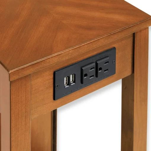 Levenger Tech Enhanced No-Room-For-A-Table with Drawers Cherry Wood New