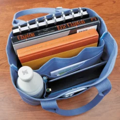 Levenger Tiny Canvas Book Tote Hot