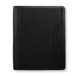 Levenger Tuckaway Leather Folio Black New