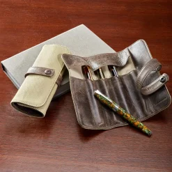 Levenger Under Wraps Pen Roll Natural Clearance
